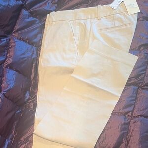 J.Crew Brand New NWT Cafe' Capri Straight leg Cotton Pant White Sz 0